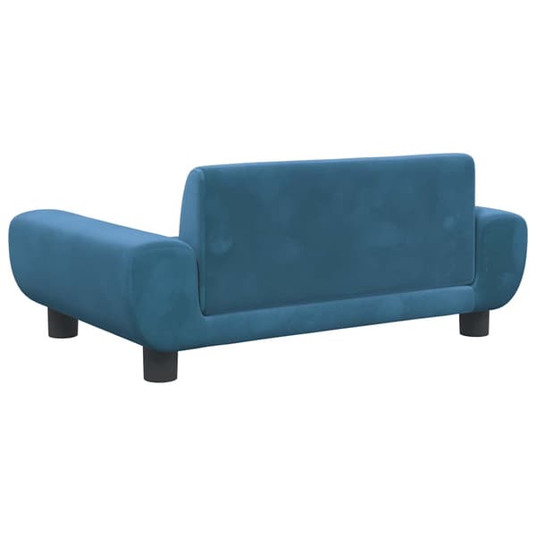 vidaXL Barnsoffa blå 70x45x33 cm sammet