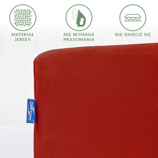 Stræklagen 200x220 elastisk JERSEY 100% BOMULD rød