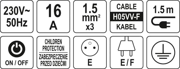 Förlängningsströmstrip 5G Z/U 1,5M 72356 STHOR