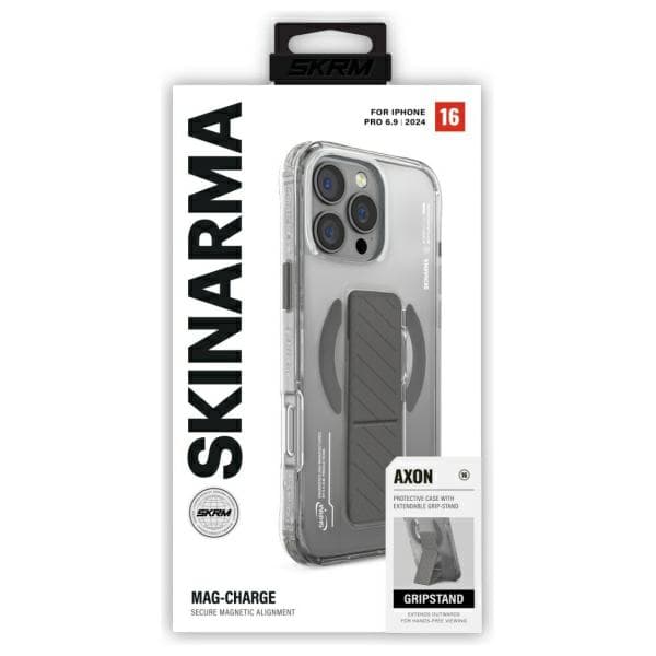 Skinarma Axon MagSafe Stand-cover til iPhone 16 Pro Max Titanium