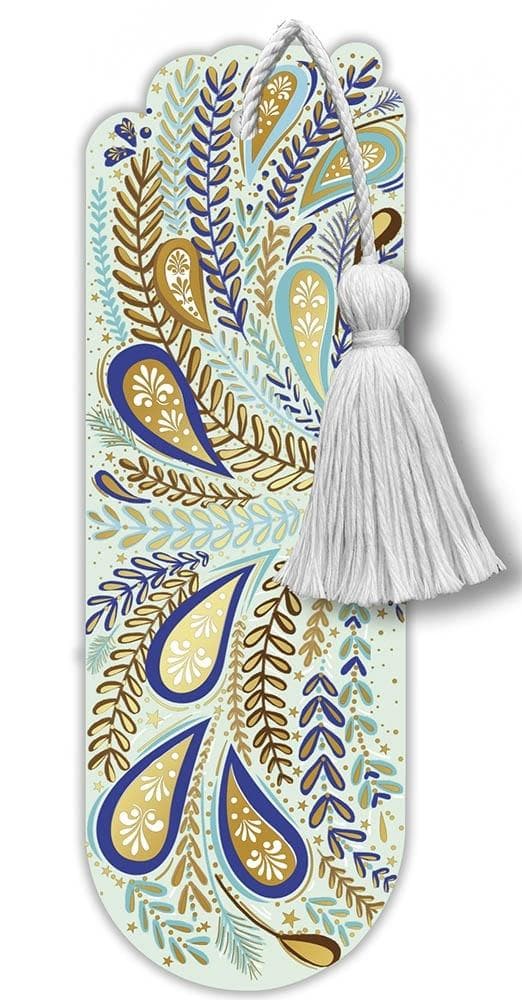 Mintfärgad påfågel-tofsbokmärke