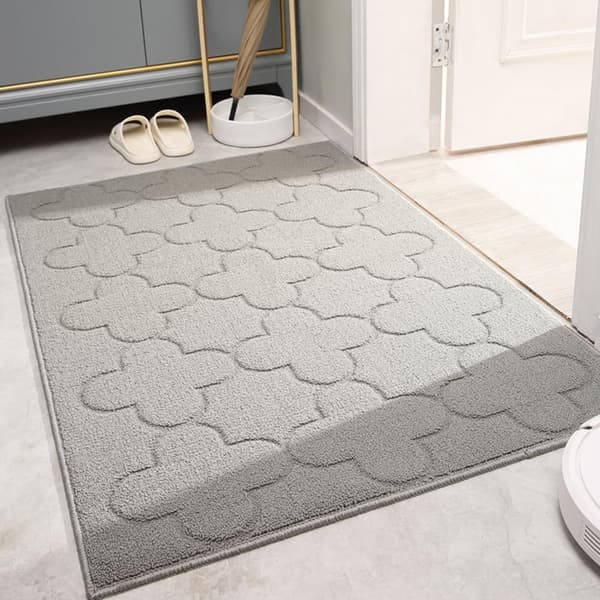 Halkfri vattentät dörrmatta 80x50 cm grå