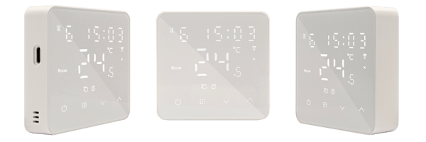 Zigbee Tuya Batteridriven Rumstermostat BAT2 Vit