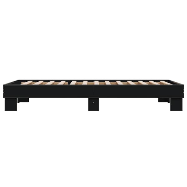 vidaXL sengestel sort 90x190 cm træ og metal