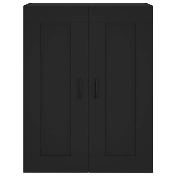 vidaXL vægskab sort 69,5x34x90 cm træbaseret materiale