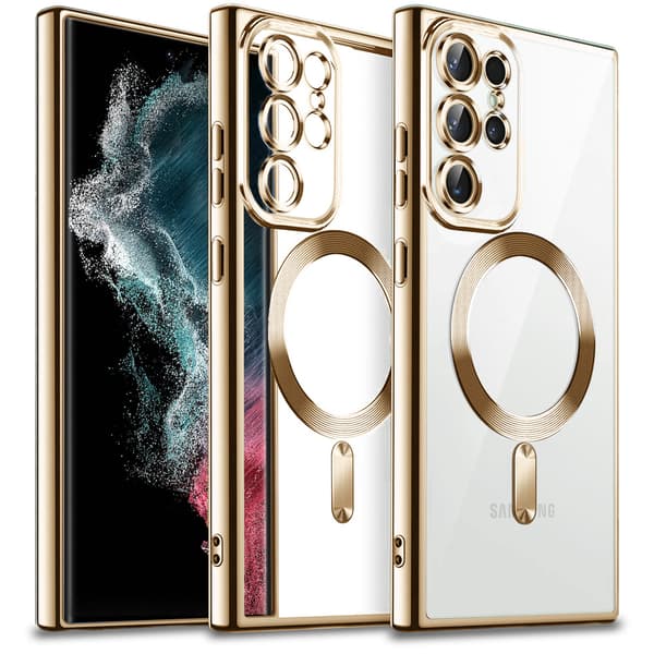 Samsung Galaxy S22 Ultra cover, Electro MagSafe, guld