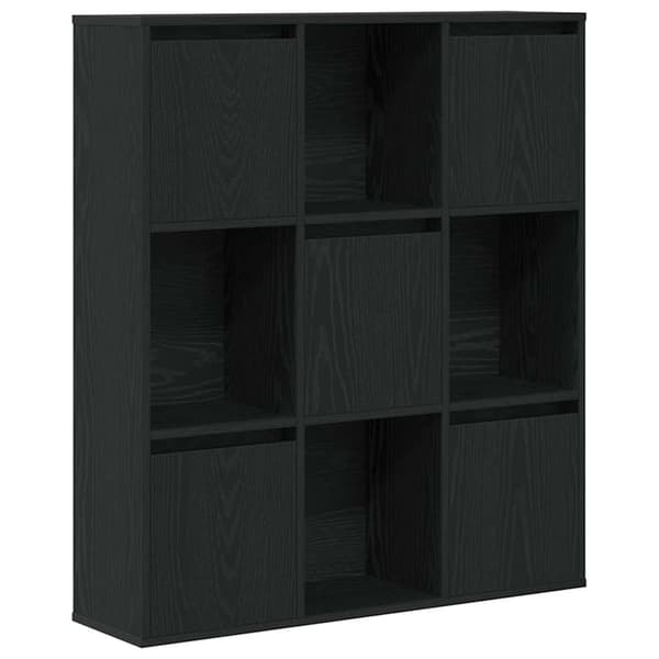 vidaXL hylde, sort, 89x24x101,5 cm, træbaseret materiale