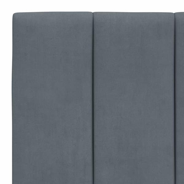 vidaXL Sängram utan madrass, mörkgrå, 100x200 cm, sammet
