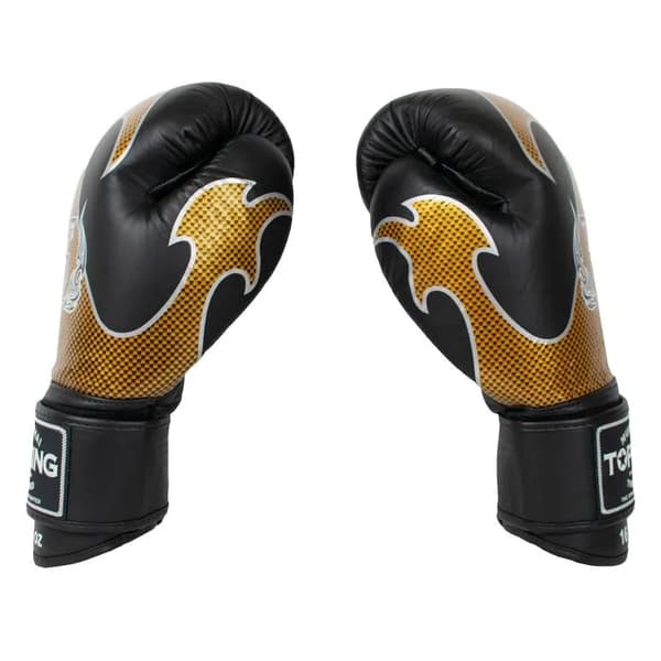 Top King Empower 12OZ Muay Thai Boksehandsker Sort/Guld