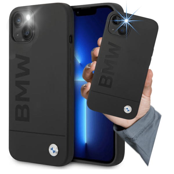 BMW Silikone Signature Logo Magsafe-etui til iPhone 14 Plus, Sort