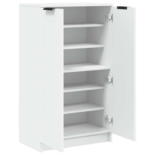 vidaXL Skoskåp vit 59x35x100 cm träbaserat material