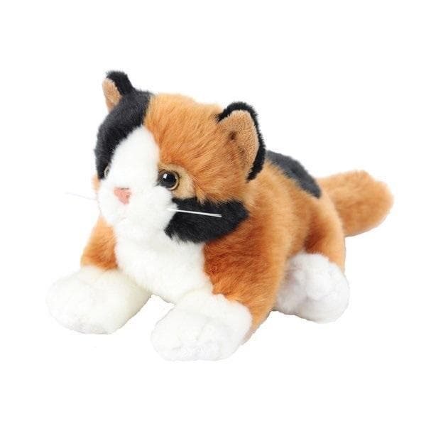 Brun liggende kat 30 cm