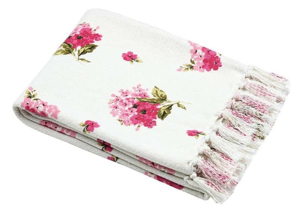 PRINTEMPS tæppe 125x150 lyserøde blomster