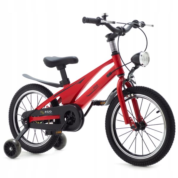 BØRNECYKEL 16 TOMMER MED SIDEHJUL BØRNECYKEL RØD