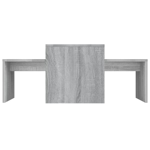 vidaXL Soffbord, grå Sonoma Ek, 100x48x40 cm