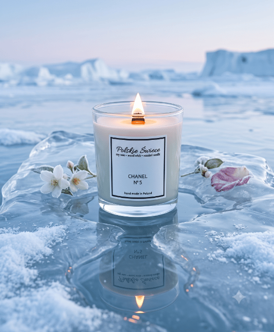 Sojalys med trævæge + CHANEL nr. 5