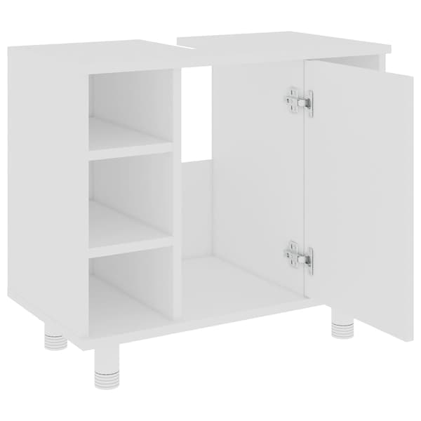 vidaXL badeværelsesskab hvid 60x32x53,5 cm spånplade
