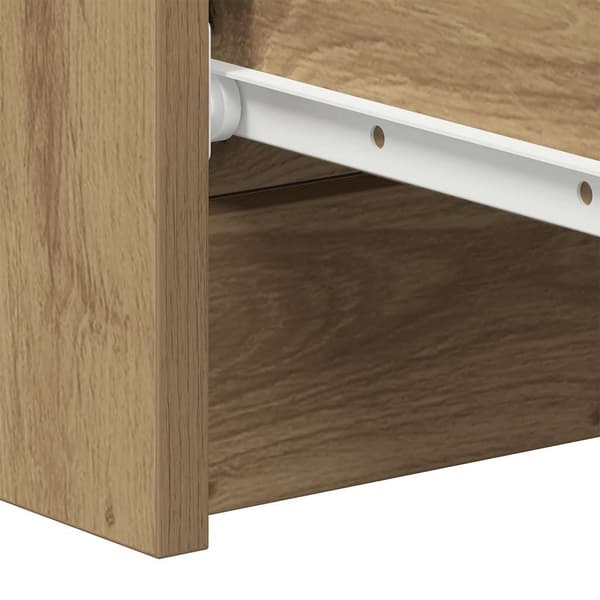 vidaXL håndlavet kommode i egetræ 60x35x98,5 cm limet træ