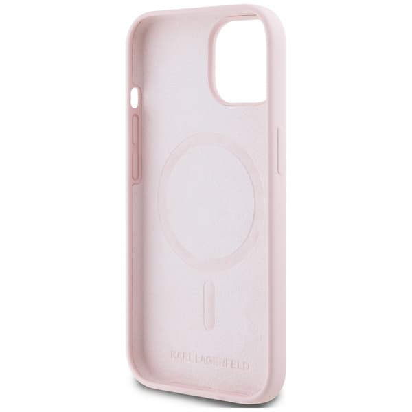 Karl Lagerfeld silikone Karl&Choupette MagSafe-etui til iPhone 15 Plus, lyserød