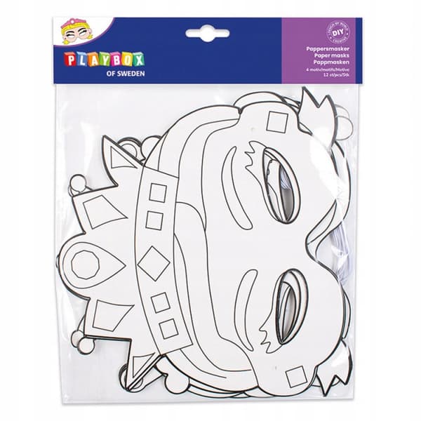 PAPIRMASKER 12 PRINSESSER BAL SJOV FEST