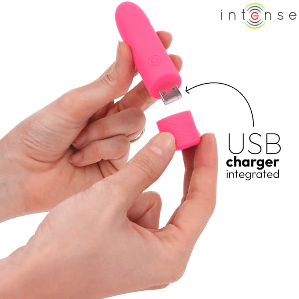 Intensiv Symone Rosa USB-vibrationsboll 8 lägen 10x2,2 cm
