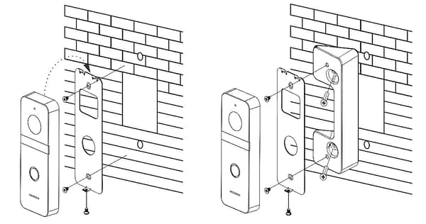 ZAMEL Video Intercom Nyckelringar Grind och Wicket 4,3 Tum