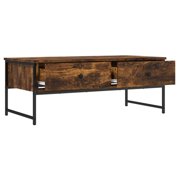 vidaXL sofabord røget eg 101x49x39,5 cm
