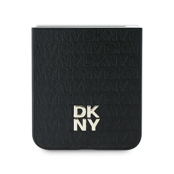 DKNY Repeat Pattern Stack Logo-skal till Samsung Galaxy Z Flip6, Svart