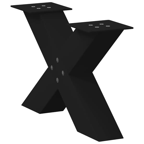 vidaXL sofabordsben, 2 stk., sort, 50x(30-31) cm, stål