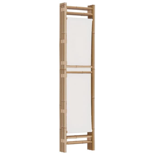 vidaXL Hopfällbar 3-panelsskärm, 120 cm, bambu och kanvas