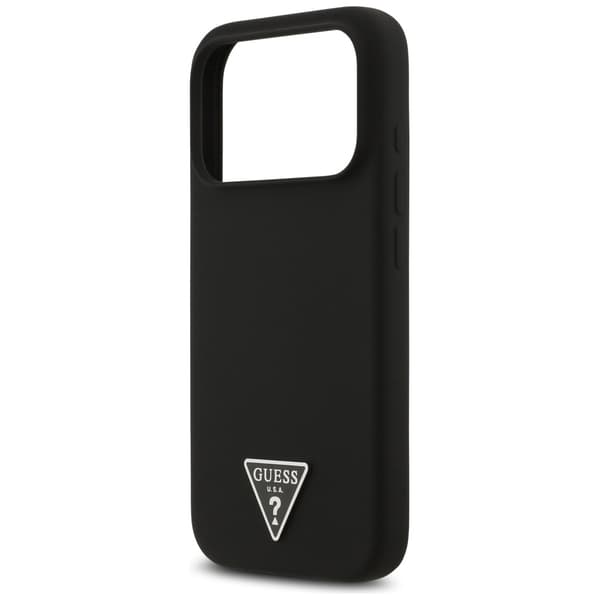 Guess Silikone Trekantet Logo MagSafe-etui til iPhone 17 Pro, Sort