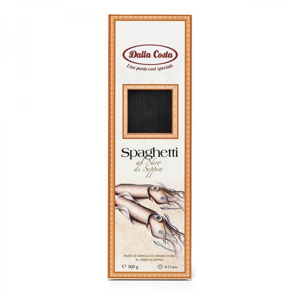 Pasta czarne spaghetti 500g - Dalla Costa
