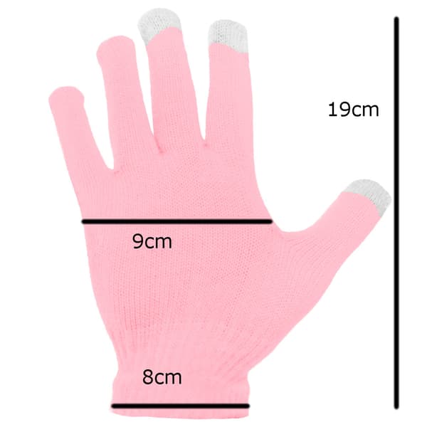 Vinterhandsker med touchscreen - lyserøde