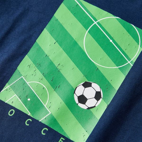 Barn långärmad T-shirt, marinblå, 116