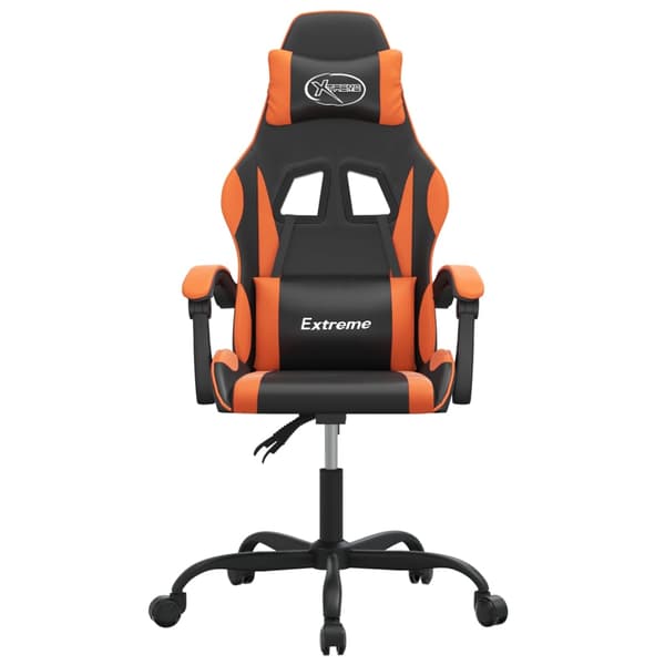 vidaXL gamingstol, sort og orange, kunstlæder