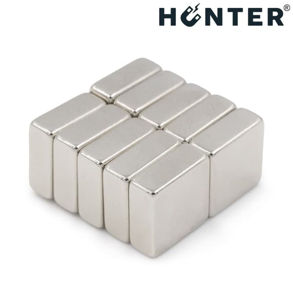 NEODYMIUM MAGNET 10x10x4 mm STÆRK PLADE Stang, Rektangulær, HUNTER