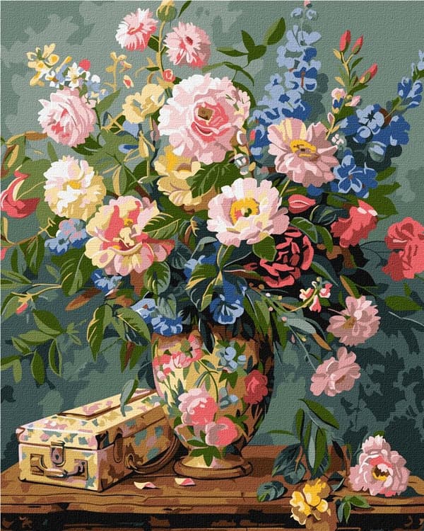Maleri efter tal - Blomsterfantasi 40x50cm