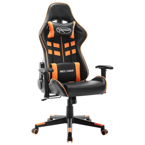 vidaXL gamingstol, sort og orange, kunstlæder