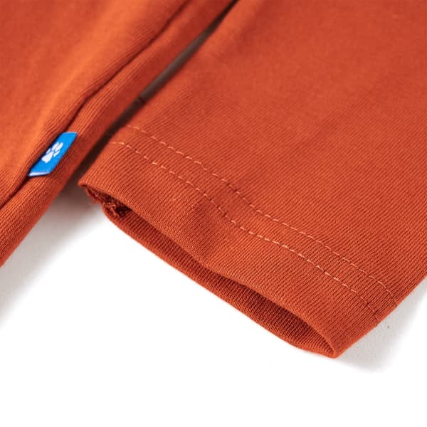 Børne langærmet T-shirt, lys rust, 92