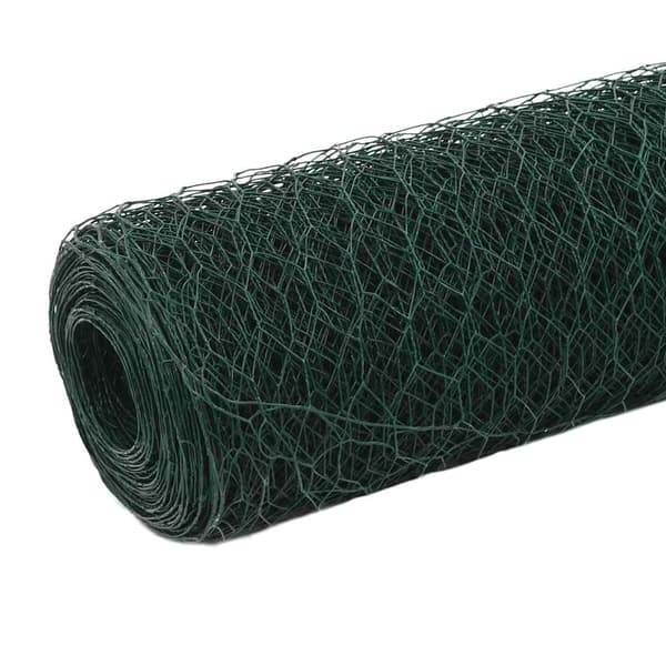 vidaXL stål- og PVC-nethegn 25x1,2 m grøn