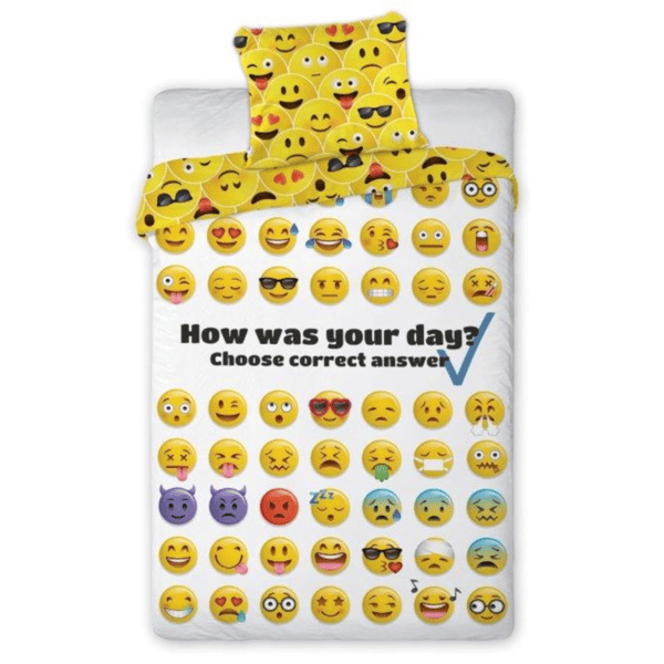 Barnsängkläder 140X200 messenger smile emoticons dubbelsidig bomull