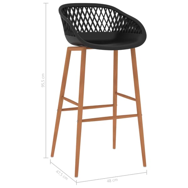 vidaXL Barstole, sæt med 2, sort