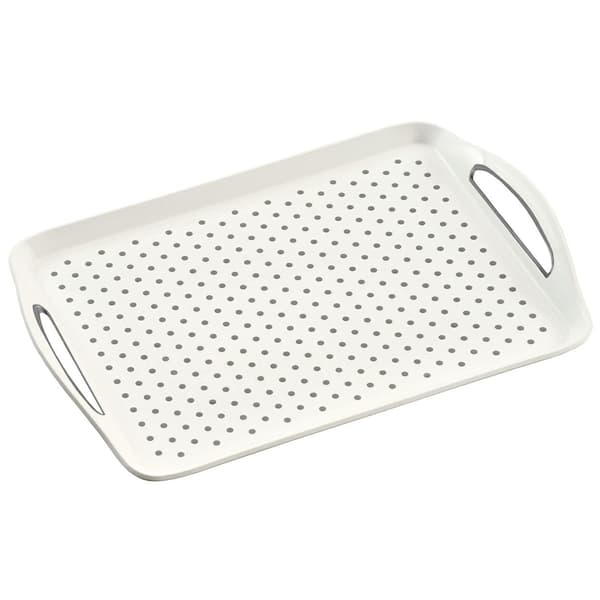 Halkfri bricka, vit, 45x32 cm