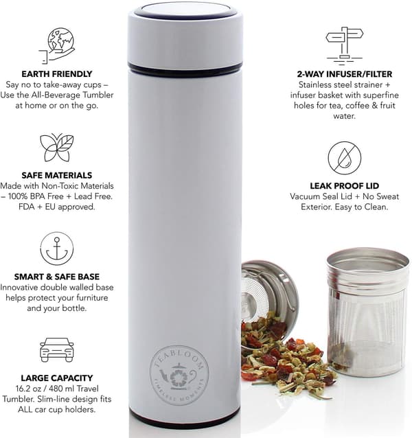 Teabloom All Drinks krus - 480 ml 17 oz, hvid