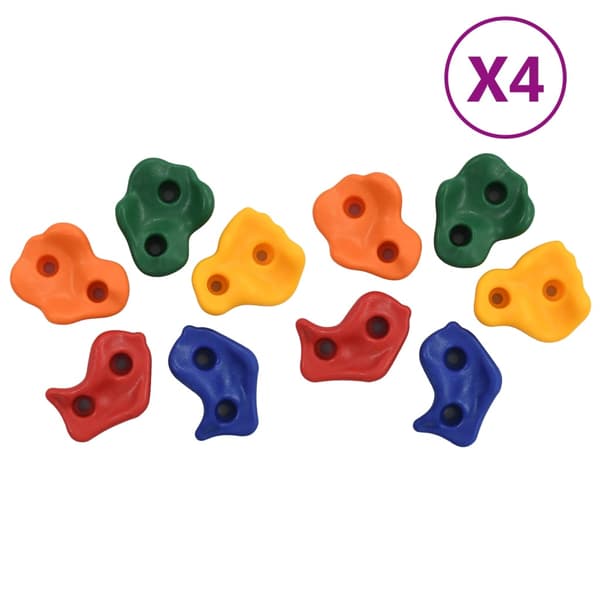 vidaXL klatresten, 40 stk., PE, farvede