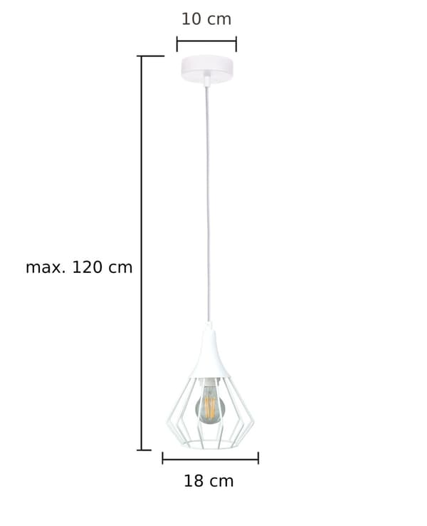 Riippuvalaisin 1xE27 SELENE WHITE