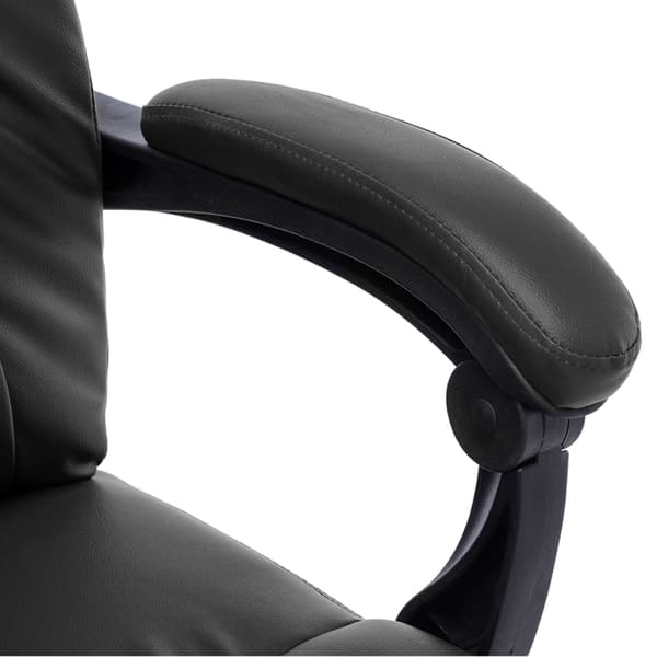 vidaXL massagekontorstol, sort, kunstlæder