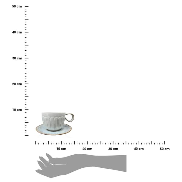 Keramisk kaffekop med underkop