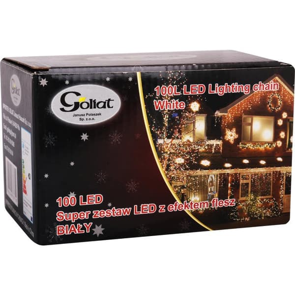 Julgransbelysning 100 LED-blixtar, inomhus, kallvit