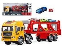 En trailer med 5 biler
